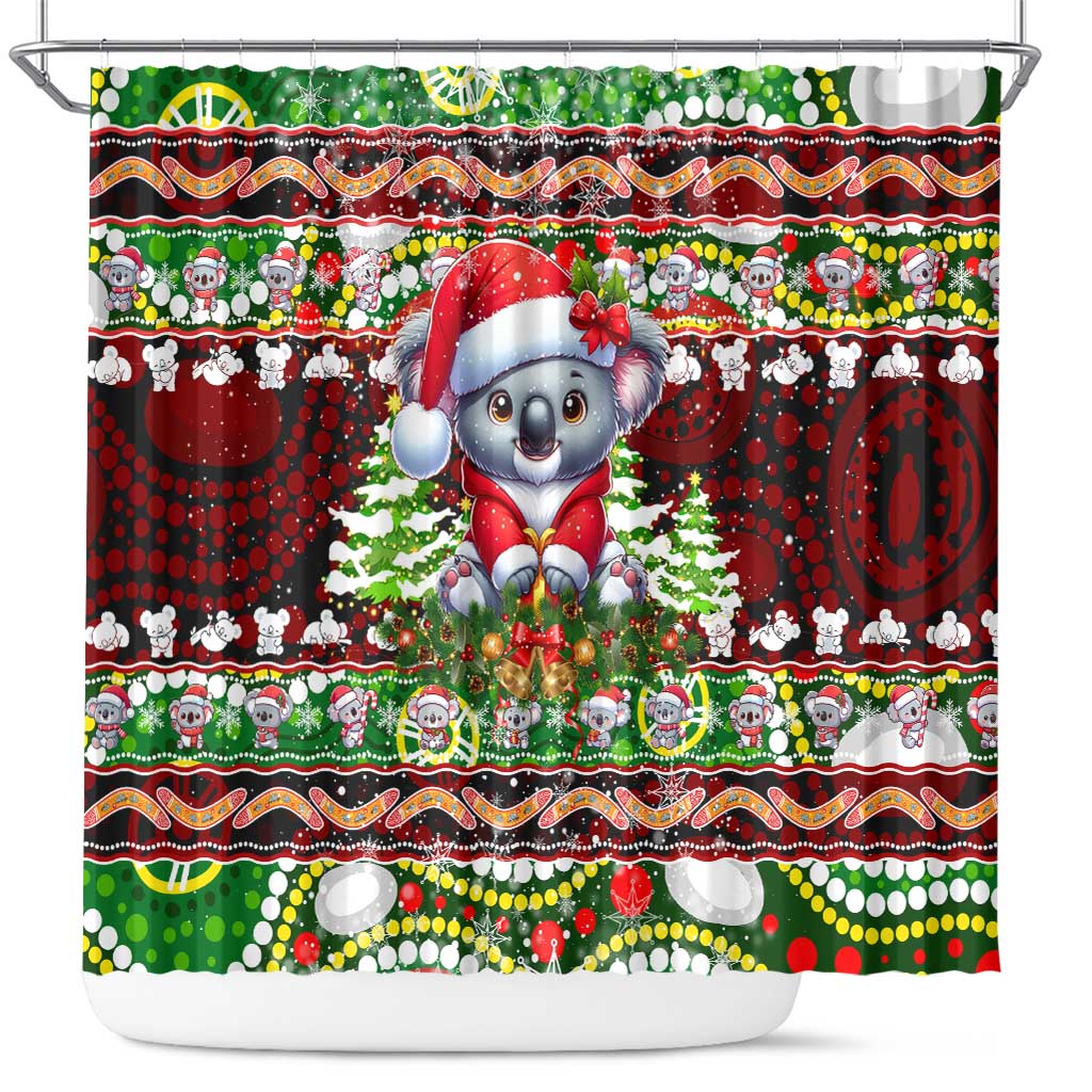 Koala Christmas Shower Curtain Australia Aboriginal Cute Santa Koalas - Aussie Hoodie