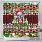 Koala Christmas Shower Curtain Australia Aboriginal Cute Santa Koalas - Aussie Hoodie