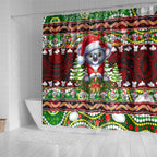 Koala Christmas Shower Curtain Australia Aboriginal Cute Santa Koalas - Aussie Hoodie