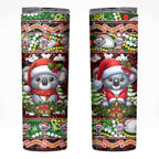 Koala Christmas Skinny Tumbler Australia Aboriginal Cute Santa Koalas - Aussie Hoodie