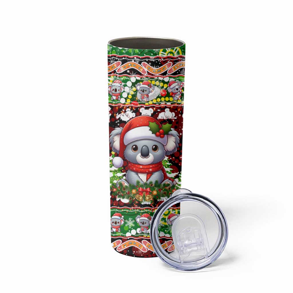 Koala Christmas Skinny Tumbler Australia Aboriginal Cute Santa Koalas - Aussie Hoodie
