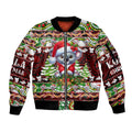 Koala Christmas Sleeve Zip Bomber Jacket Australia Aboriginal Cute Santa Koalas - Aussie Hoodie