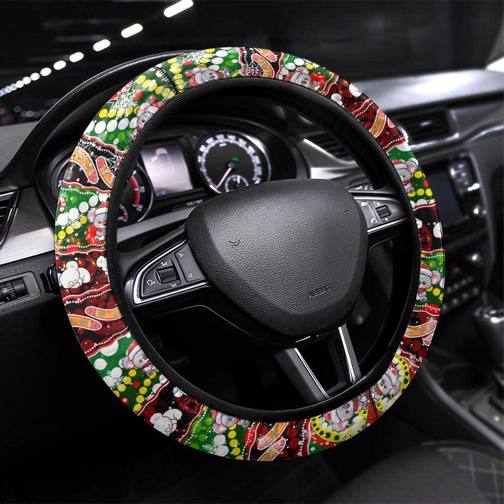 Koala Christmas Steering Wheel Cover Australia Aboriginal Cute Santa Koalas - Aussie Hoodie