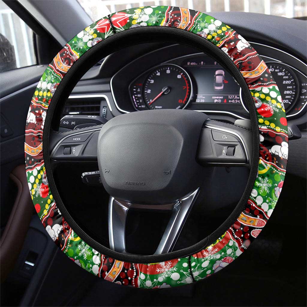 Koala Christmas Steering Wheel Cover Australia Aboriginal Cute Santa Koalas - Aussie Hoodie