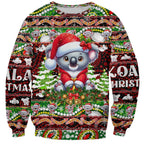 Koala Christmas Sweatshirt Australia Aboriginal Cute Santa Koalas - Aussie Hoodie