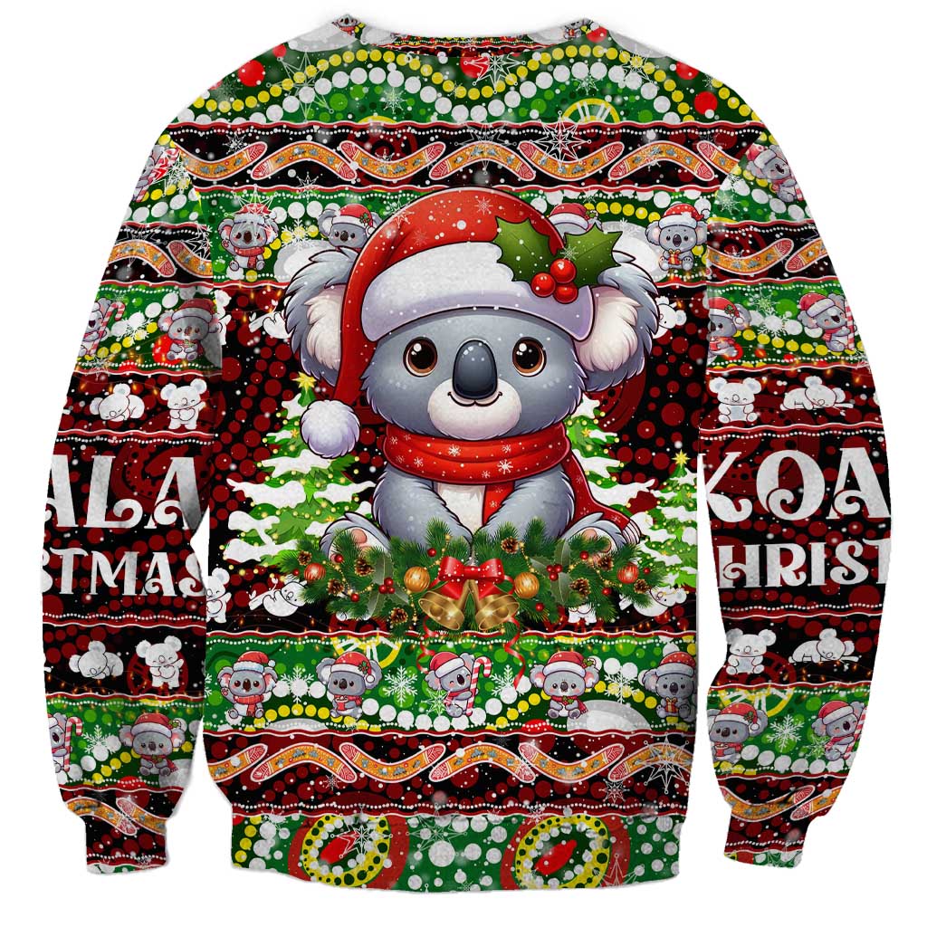 Koala Christmas Sweatshirt Australia Aboriginal Cute Santa Koalas - Aussie Hoodie