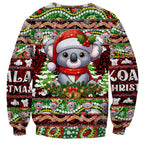 Koala Christmas Sweatshirt Australia Aboriginal Cute Santa Koalas - Aussie Hoodie