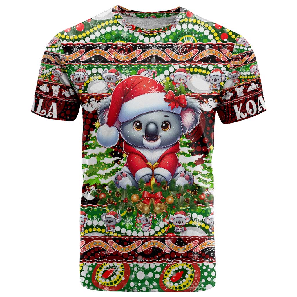Koala Christmas T Shirt Australia Aboriginal Cute Santa Koalas - Aussie Hoodie