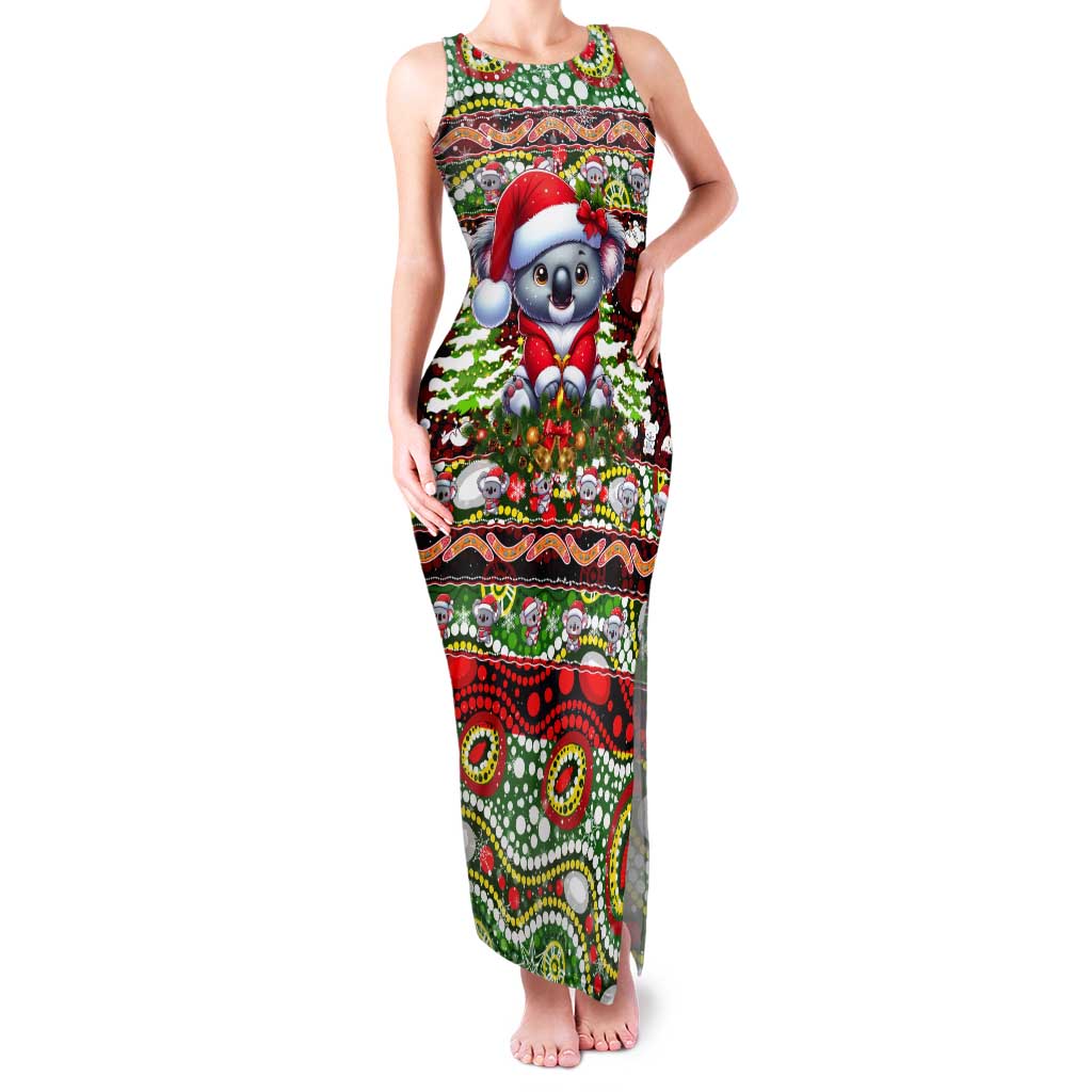 Koala Christmas Tank Maxi Dress Australia Aboriginal Cute Santa Koalas - Aussie Hoodie