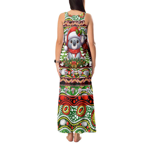 Koala Christmas Tank Maxi Dress Australia Aboriginal Cute Santa Koalas - Aussie Hoodie