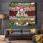 Koala Christmas Tapestry Australia Aboriginal Cute Santa Koalas - Aussie Hoodie