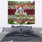 Koala Christmas Tapestry Australia Aboriginal Cute Santa Koalas - Aussie Hoodie