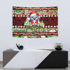 Koala Christmas Tapestry Australia Aboriginal Cute Santa Koalas - Aussie Hoodie