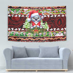 Koala Christmas Tapestry Australia Aboriginal Cute Santa Koalas - Aussie Hoodie