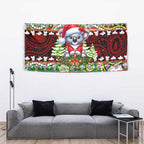 Koala Christmas Tapestry Australia Aboriginal Cute Santa Koalas - Aussie Hoodie