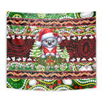 Koala Christmas Tapestry Australia Aboriginal Cute Santa Koalas - Aussie Hoodie