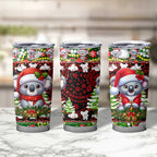 Koala Christmas Tumbler Cup Australia Aboriginal Cute Santa Koalas - Aussie Hoodie