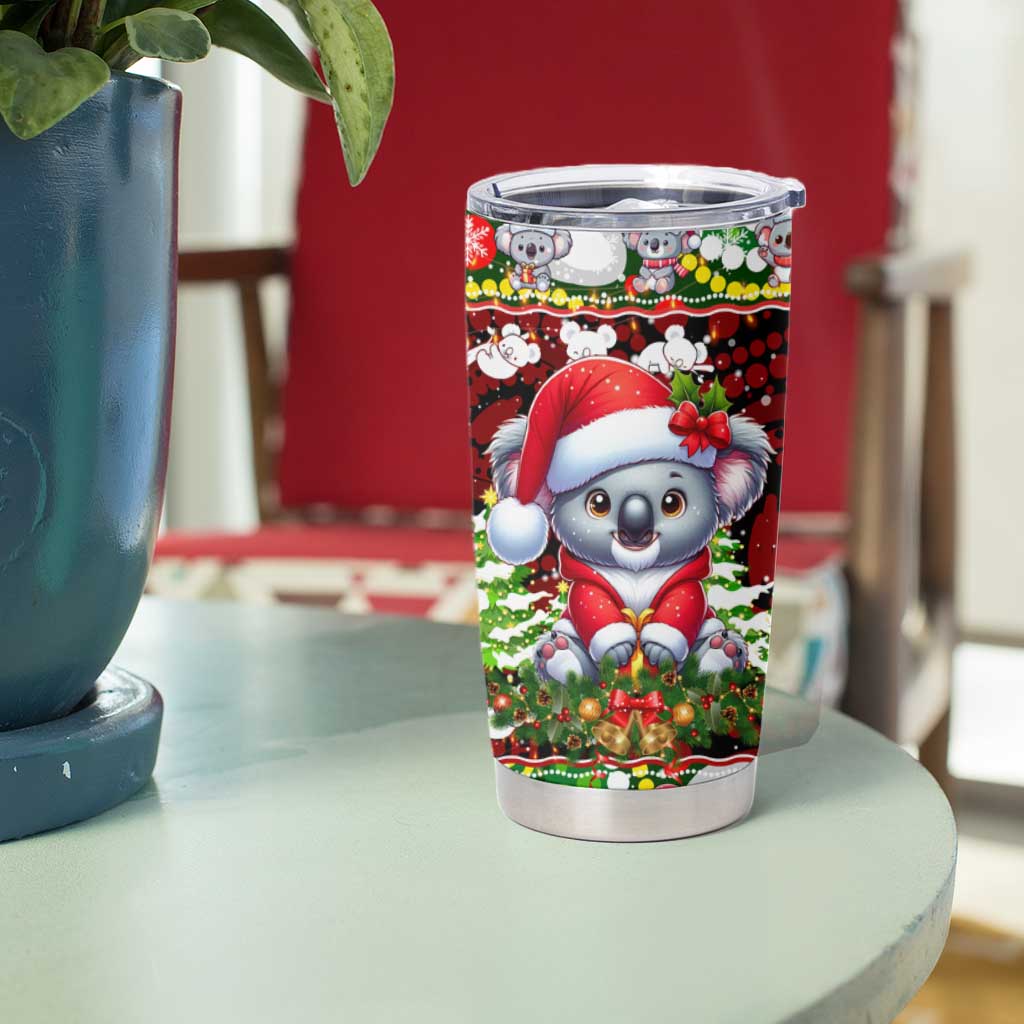 Koala Christmas Tumbler Cup Australia Aboriginal Cute Santa Koalas - Aussie Hoodie