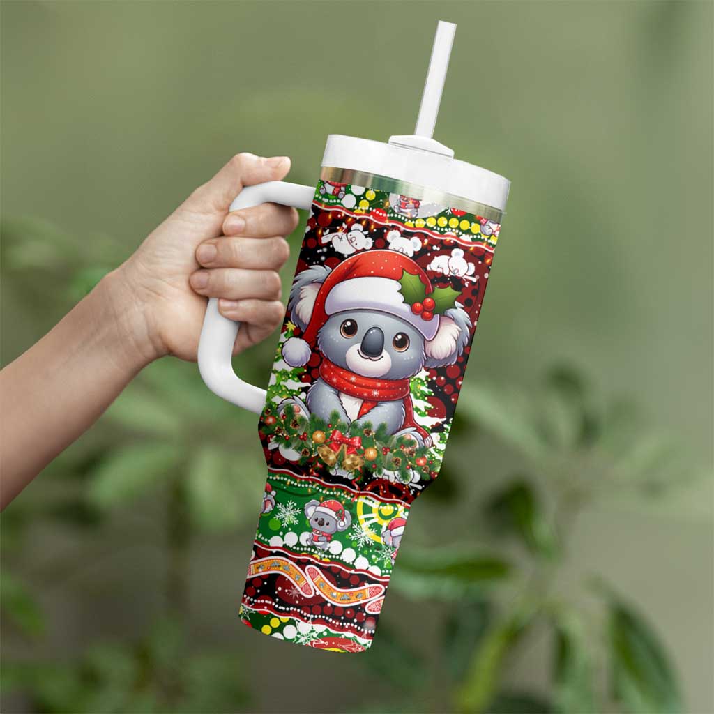 Koala Christmas Tumbler With Handle Australia Aboriginal Cute Santa Koalas - Aussie Hoodie