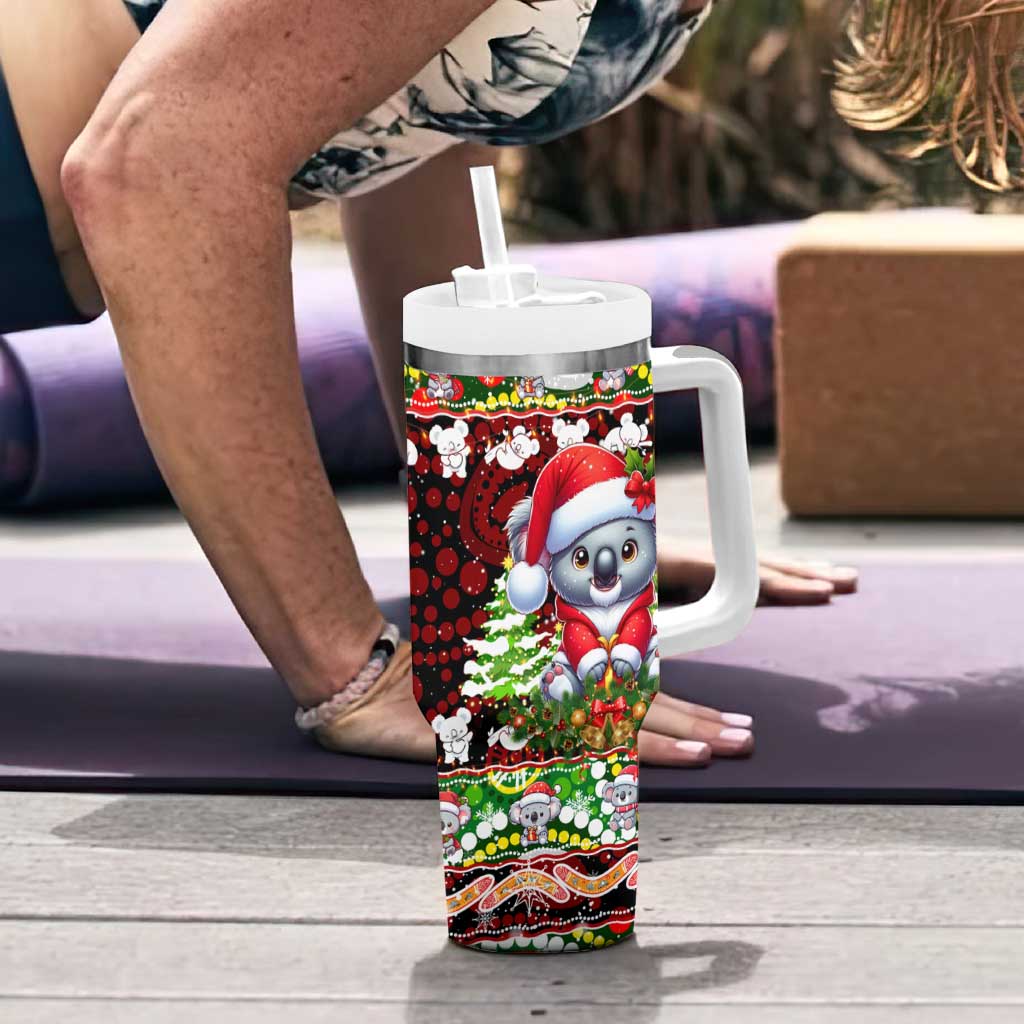 Koala Christmas Tumbler With Handle Australia Aboriginal Cute Santa Koalas - Aussie Hoodie
