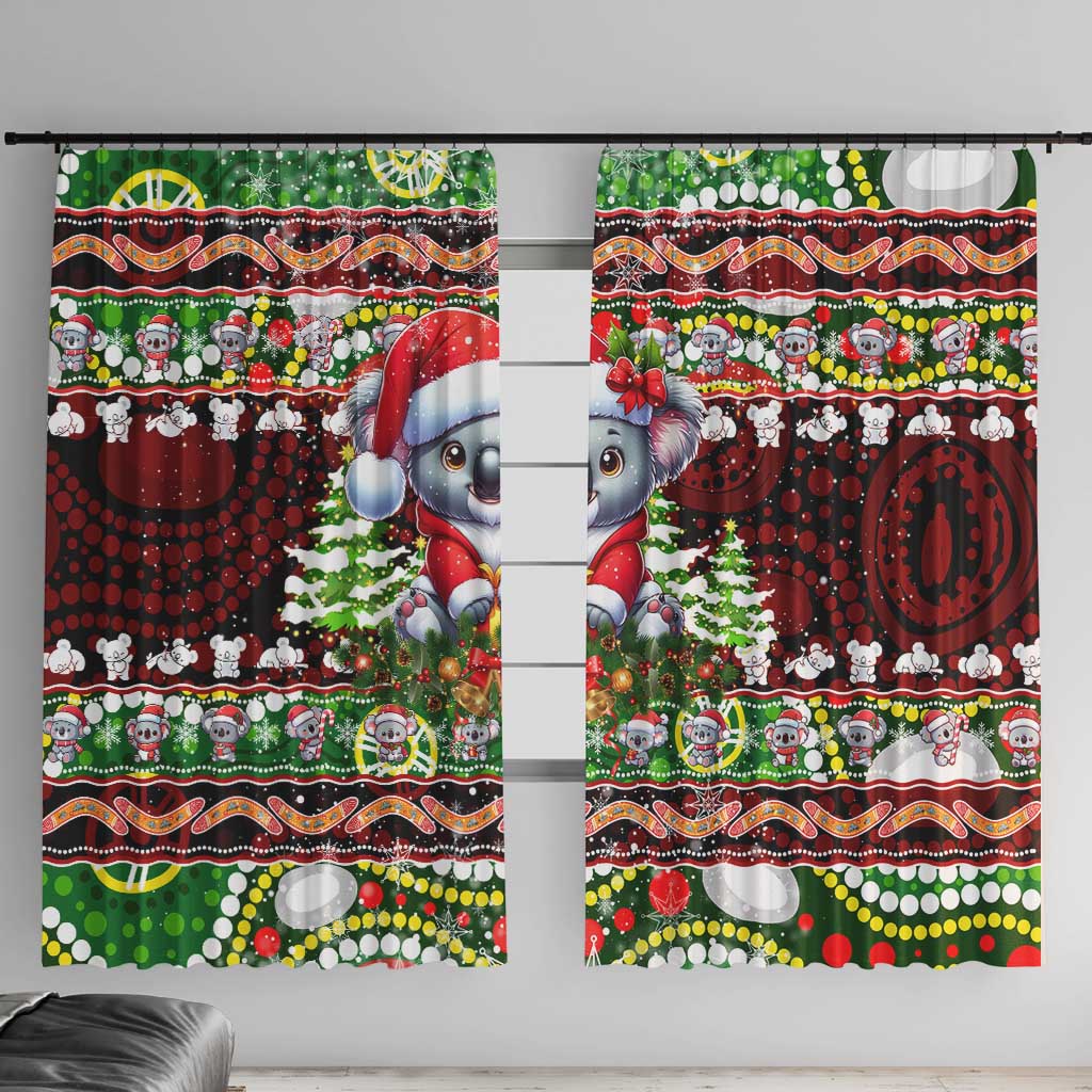 Koala Christmas Window Curtain Australia Aboriginal Cute Santa Koalas - Aussie Hoodie