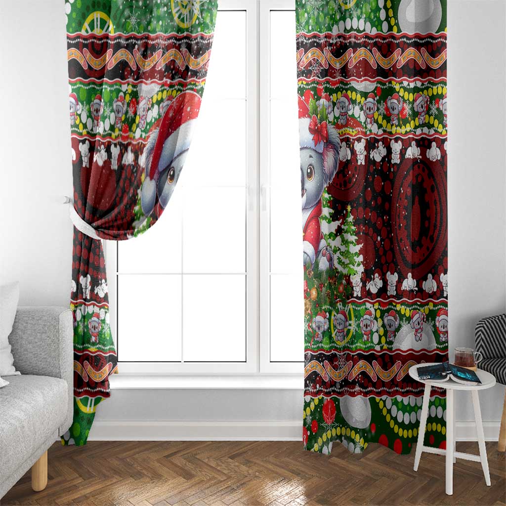Koala Christmas Window Curtain Australia Aboriginal Cute Santa Koalas - Aussie Hoodie