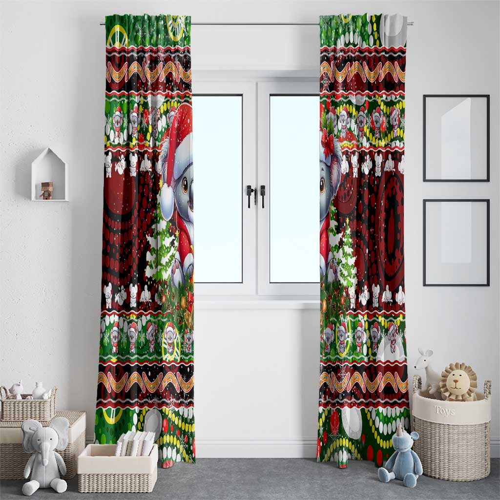 Koala Christmas Window Curtain Australia Aboriginal Cute Santa Koalas - Aussie Hoodie