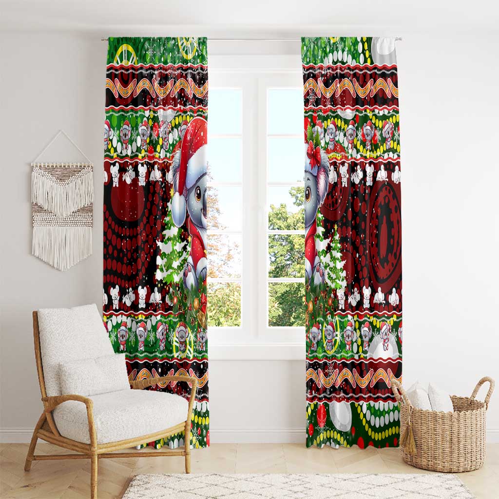 Koala Christmas Window Curtain Australia Aboriginal Cute Santa Koalas - Aussie Hoodie