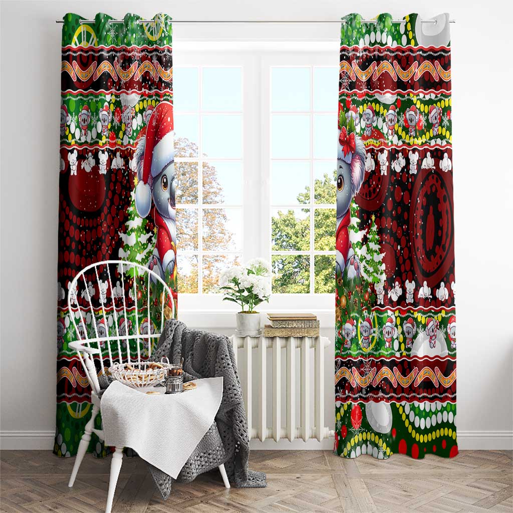 Koala Christmas Window Curtain Australia Aboriginal Cute Santa Koalas - Aussie Hoodie