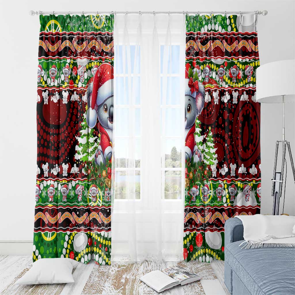 Koala Christmas Window Curtain Australia Aboriginal Cute Santa Koalas - Aussie Hoodie