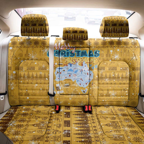 Merry Christmas Australia Back Car Seat Cover Xmas Travel Map - Aussie Hoodie