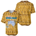 Merry Christmas Australia Baseball Jersey Xmas Travel Map - Aussie Hoodie
