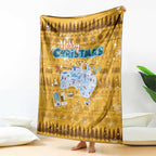 Merry Christmas Australia Blanket Xmas Travel Map - Aussie Hoodie