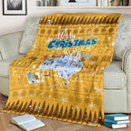 Merry Christmas Australia Blanket Xmas Travel Map - Aussie Hoodie