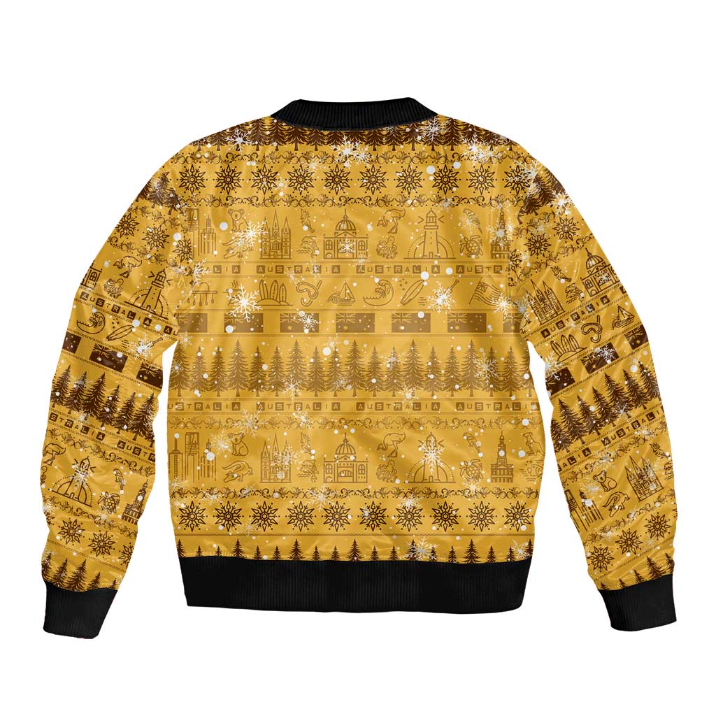 Merry Christmas Australia Bomber Jacket Xmas Travel Map - Aussie Hoodie