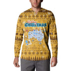 Merry Christmas Australia Button Sweatshirt Xmas Travel Map - Aussie Hoodie