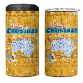 Merry Christmas Australia 4 in 1 Can Cooler Tumbler Xmas Travel Map - Aussie Hoodie