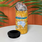 Merry Christmas Australia 4 in 1 Can Cooler Tumbler Xmas Travel Map - Aussie Hoodie