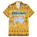 Merry Christmas Australia Family Matching Mermaid Dress and Hawaiian Shirt Xmas Travel Map - Aussie Hoodie