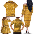 Merry Christmas Australia Family Matching Off The Shoulder Long Sleeve Dress and Hawaiian Shirt Xmas Travel Map - Aussie Hoodie