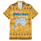 Merry Christmas Australia Family Matching Off Shoulder Maxi Dress and Hawaiian Shirt Xmas Travel Map - Aussie Hoodie