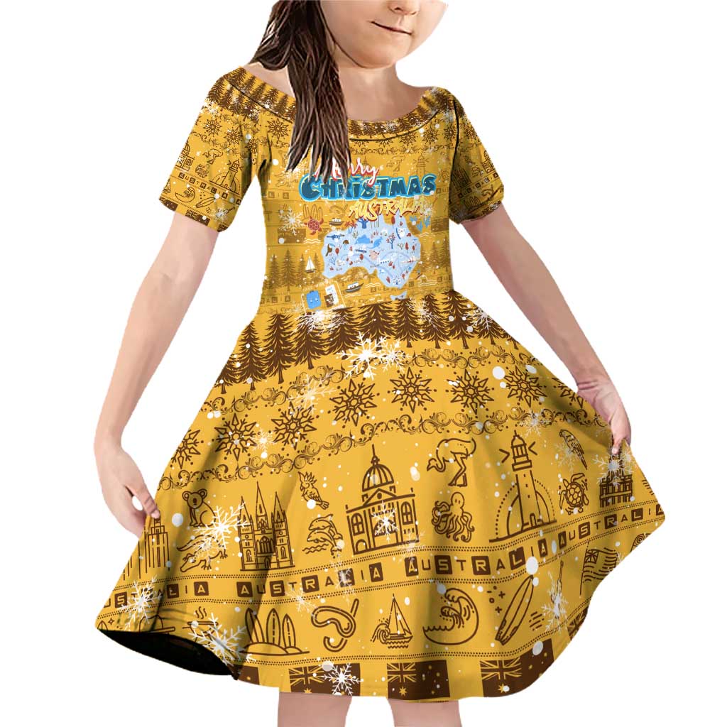 Merry Christmas Australia Family Matching Off Shoulder Short Dress and Hawaiian Shirt Xmas Travel Map - Aussie Hoodie