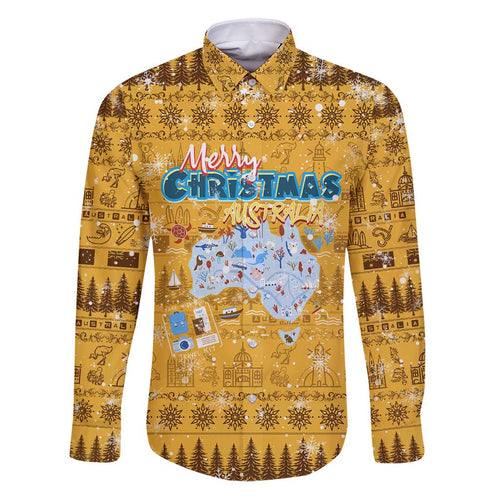 Merry Christmas Australia Family Matching Puletasi and Hawaiian Shirt Xmas Travel Map - Aussie Hoodie