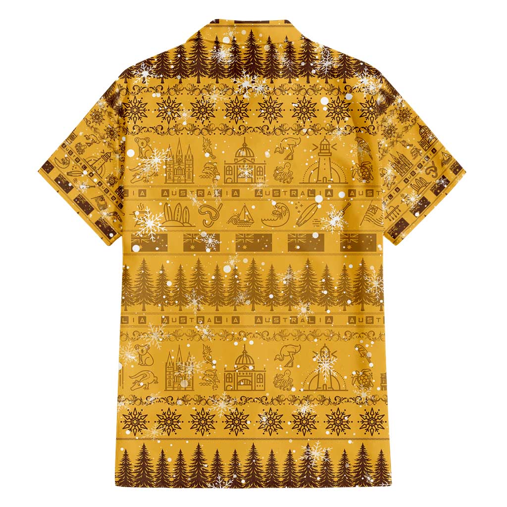 Merry Christmas Australia Family Matching Short Sleeve Bodycon Dress and Hawaiian Shirt Xmas Travel Map - Aussie Hoodie