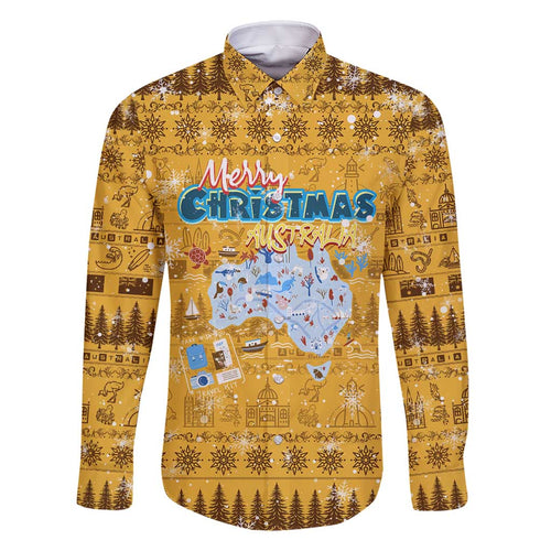 Merry Christmas Australia Family Matching Tank Maxi Dress and Hawaiian Shirt Xmas Travel Map - Aussie Hoodie