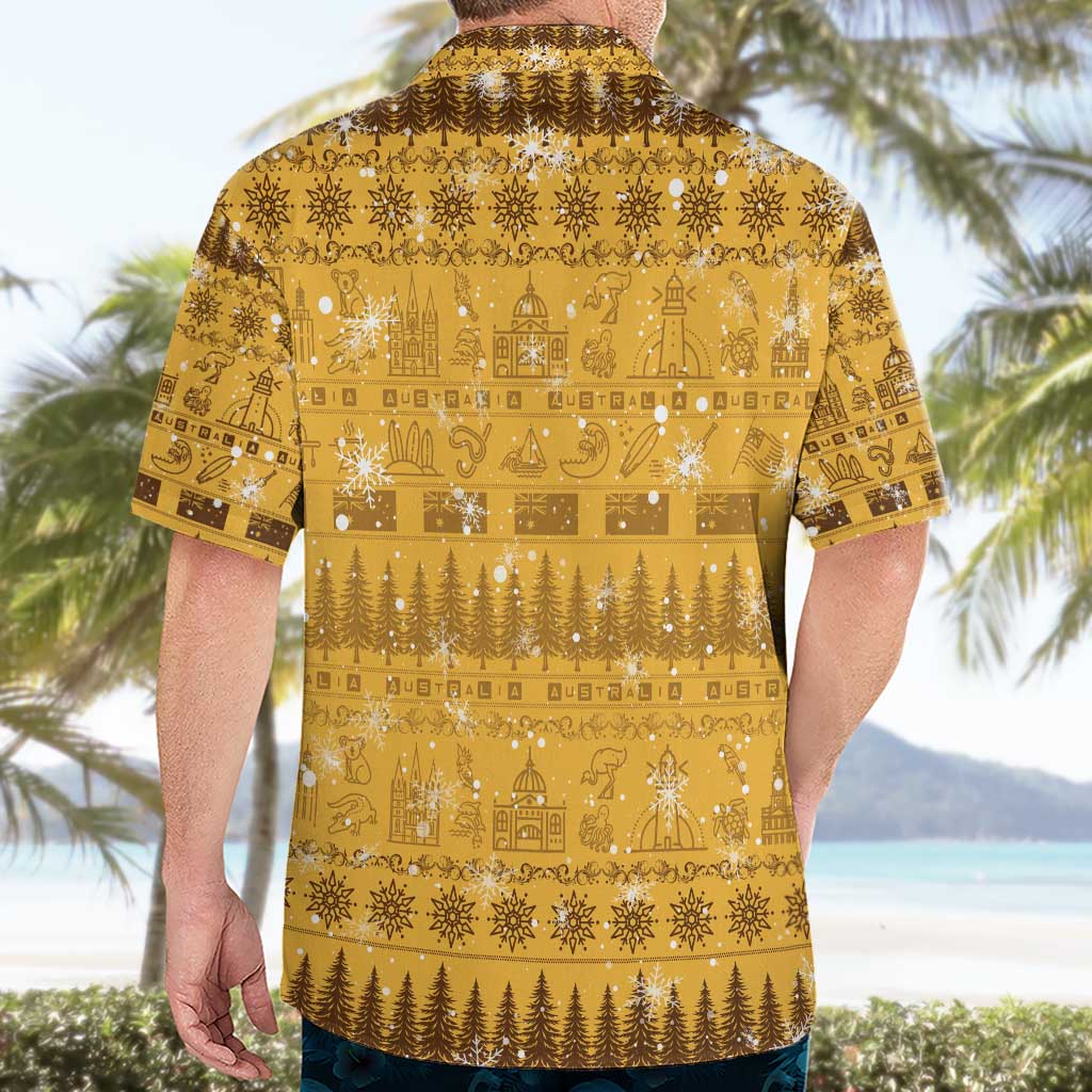 Merry Christmas Australia Hawaiian Shirt Xmas Travel Map - Aussie Hoodie