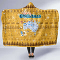 Merry Christmas Australia Hooded Blanket Xmas Travel Map - Aussie Hoodie