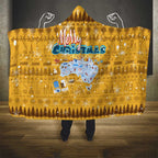 Merry Christmas Australia Hooded Blanket Xmas Travel Map - Aussie Hoodie