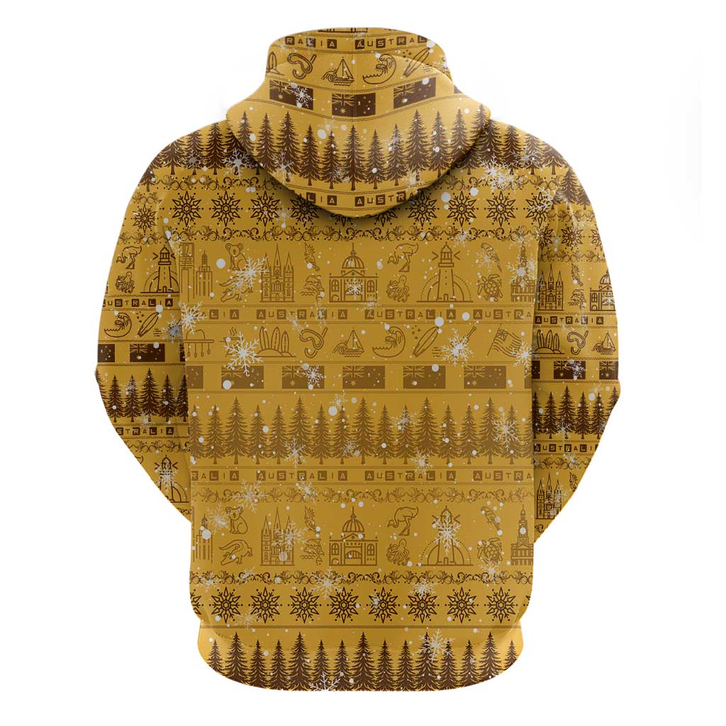 Merry Christmas Australia Hoodie Xmas Travel Map - Aussie Hoodie