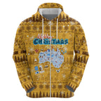 Merry Christmas Australia Hoodie Xmas Travel Map - Aussie Hoodie